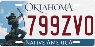 OK license plate 799ZVO