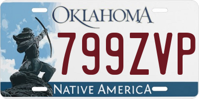 OK license plate 799ZVP