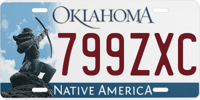 OK license plate 799ZXC