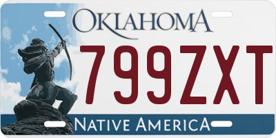 OK license plate 799ZXT