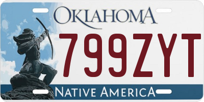 OK license plate 799ZYT