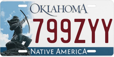 OK license plate 799ZYY