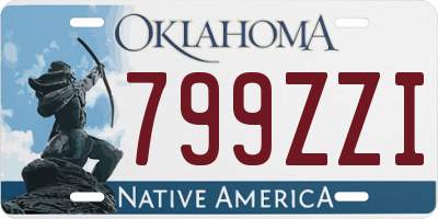 OK license plate 799ZZI