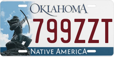 OK license plate 799ZZT