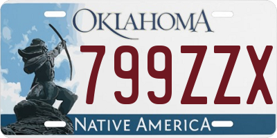 OK license plate 799ZZX