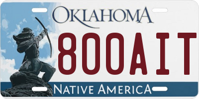 OK license plate 800AIT