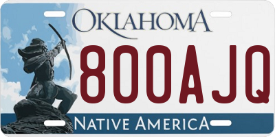 OK license plate 800AJQ