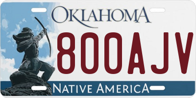 OK license plate 800AJV