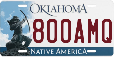 OK license plate 800AMQ