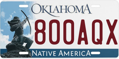 OK license plate 800AQX