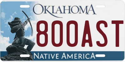 OK license plate 800AST
