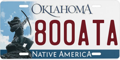 OK license plate 800ATA