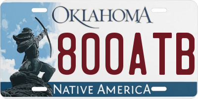 OK license plate 800ATB