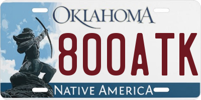 OK license plate 800ATK