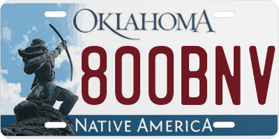 OK license plate 800BNV
