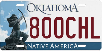 OK license plate 800CHL