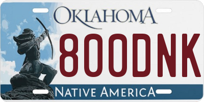 OK license plate 800DNK