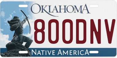 OK license plate 800DNV