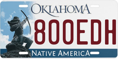 OK license plate 800EDH