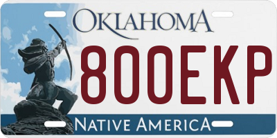 OK license plate 800EKP