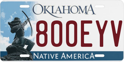 OK license plate 800EYV