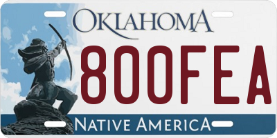 OK license plate 800FEA
