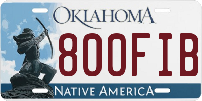 OK license plate 800FIB