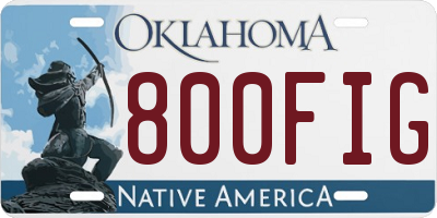 OK license plate 800FIG