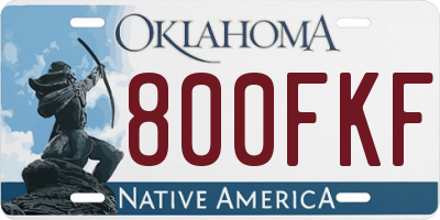 OK license plate 800FKF