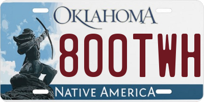 OK license plate 800TWH