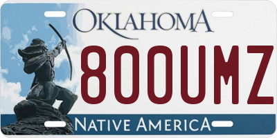 OK license plate 800UMZ