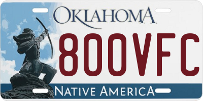 OK license plate 800VFC