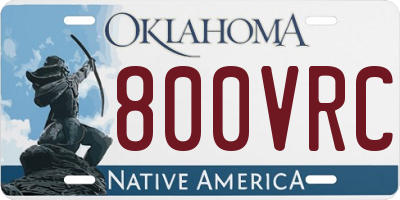 OK license plate 800VRC