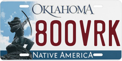 OK license plate 800VRK