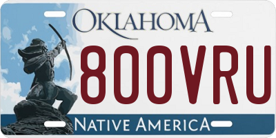 OK license plate 800VRU