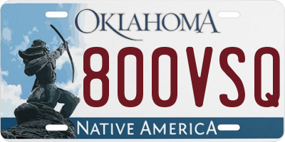OK license plate 800VSQ