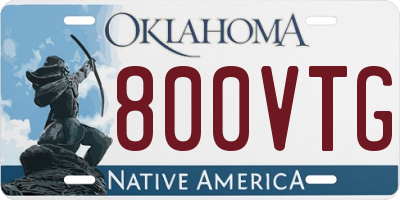 OK license plate 800VTG