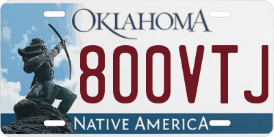 OK license plate 800VTJ