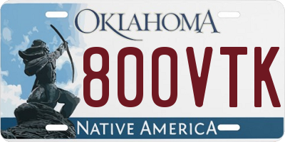 OK license plate 800VTK