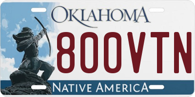 OK license plate 800VTN