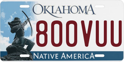 OK license plate 800VUU