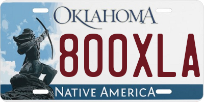 OK license plate 800XLA