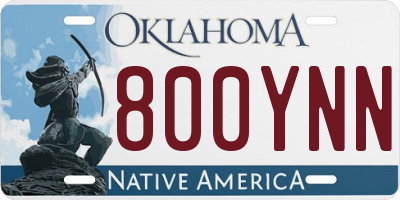 OK license plate 800YNN