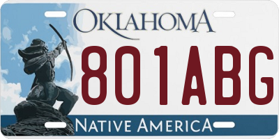 OK license plate 801ABG