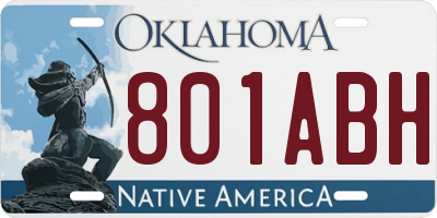 OK license plate 801ABH