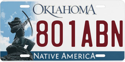 OK license plate 801ABN