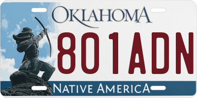 OK license plate 801ADN