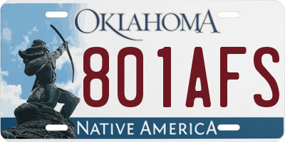 OK license plate 801AFS