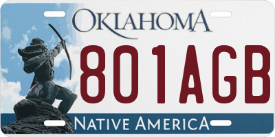 OK license plate 801AGB