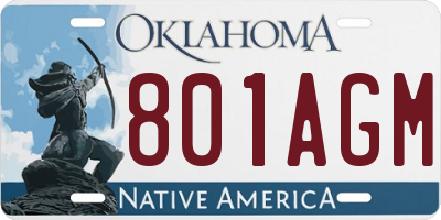OK license plate 801AGM